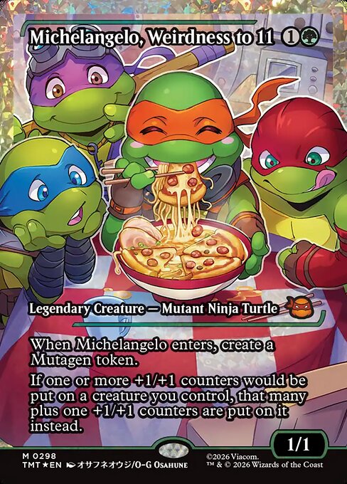 ぶっとび全開、ミケランジェロ/Michelangelo, Weirdness to 11(298) [TMT-BF][ショーケース][FOIL][フラクチャー]
