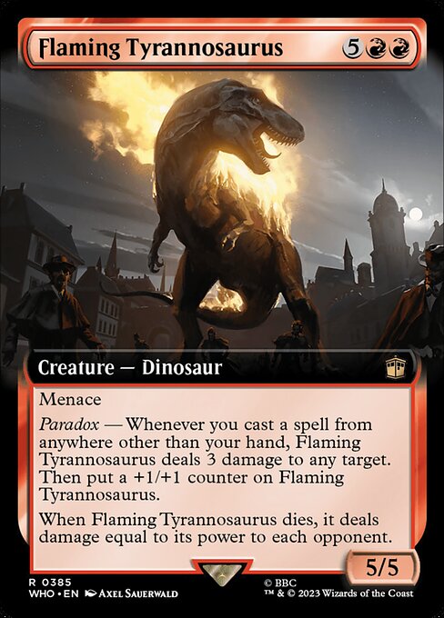 燃え盛るティラノサウルス/Flaming Tyrannosaurus [WHO-BF][拡張アート]