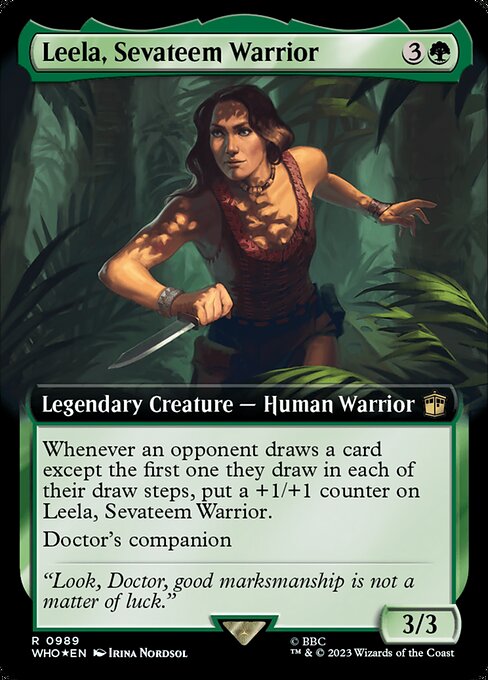 サバティームの戦士、リーラ/Leela, Sevateem Warrior [WHO-BF][拡張アート][FOIL][サージ]
