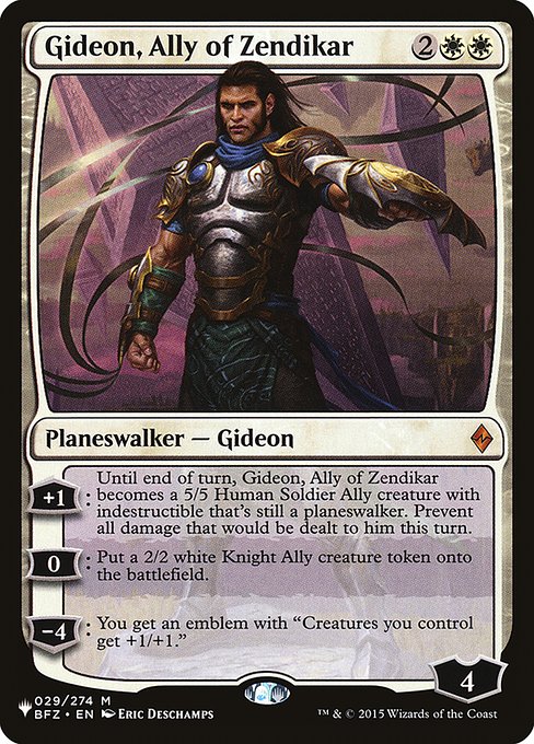 ゼンディカーの同盟者、ギデオン/Gideon, Ally of Zendikar [The List]