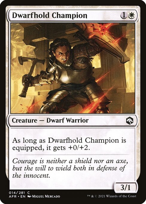 ドワーフホールドの勇者/Dwarfhold Champion [AFR]