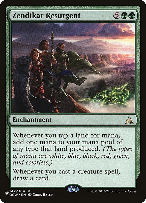 ゼンディカーの復興者/Zendikar Resurgent [The List]