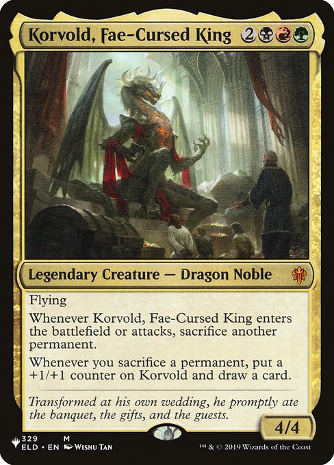 フェイに呪われた王、コルヴォルド/Korvold, Fae-Cursed King [The List]