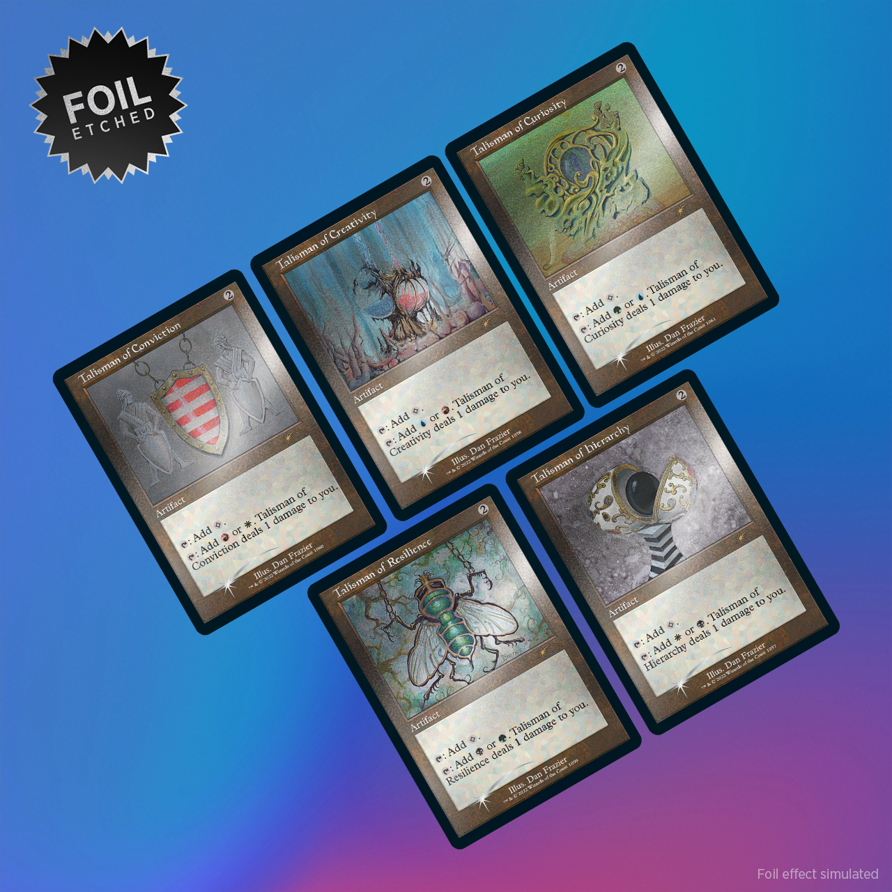 Secret Lair「Dan Frazier Is Back Again: The Enemy Talismans Foil Etched Edition」