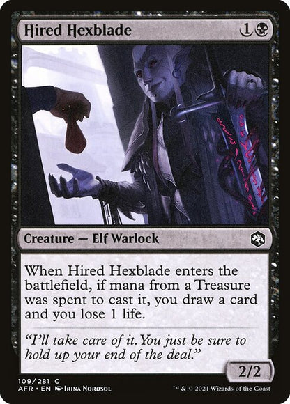 雇われた魔剣士/Hired Hexblade [AFR][FOIL]