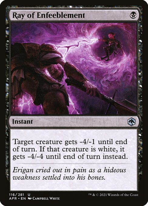 レイ・オヴ・エンフィーブルメント/Ray of Enfeeblement [AFR][FOIL]