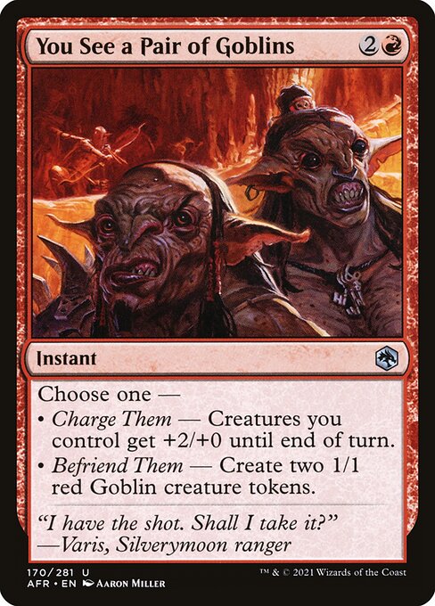 君は二匹のゴブリンを見つけた/You See a Pair of Goblins [AFR][FOIL]