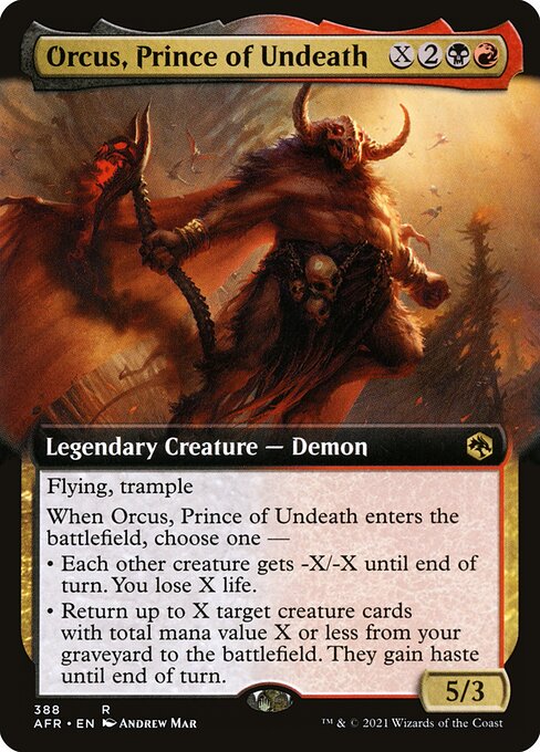 不死のプリンス、オルクス/Orcus, Prince of Undeath [AFR-BF][拡張アート][FOIL]