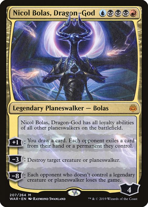 龍神、ニコル・ボーラス/Nicol Bolas, Dragon-God [プレリリース] [WAR] [FOIL]