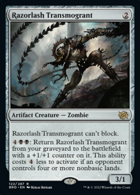 剃刀鞭の人体改造機/Razorlash Transmogrant [BRO][FOIL]