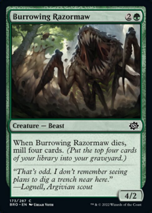 穴掘り剃刀大口/Burrowing Razormaw [BRO]