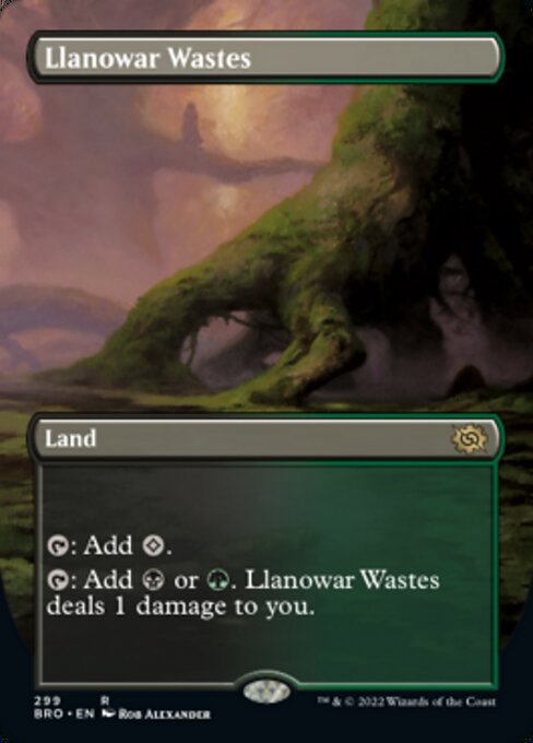 ラノワールの荒原/Llanowar Wastes [BRO-BF][ボーダーレス][FOIL]