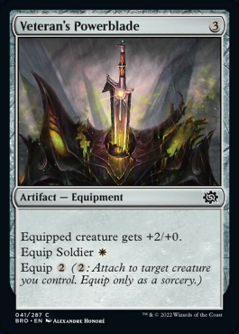 古参兵の魔力刃/Veteran's Powerblade [BRO][FOIL]