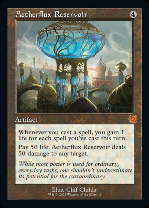 霊気貯蔵器/Aetherflux Reservoir [BRO-Retro][旧枠][FOIL]