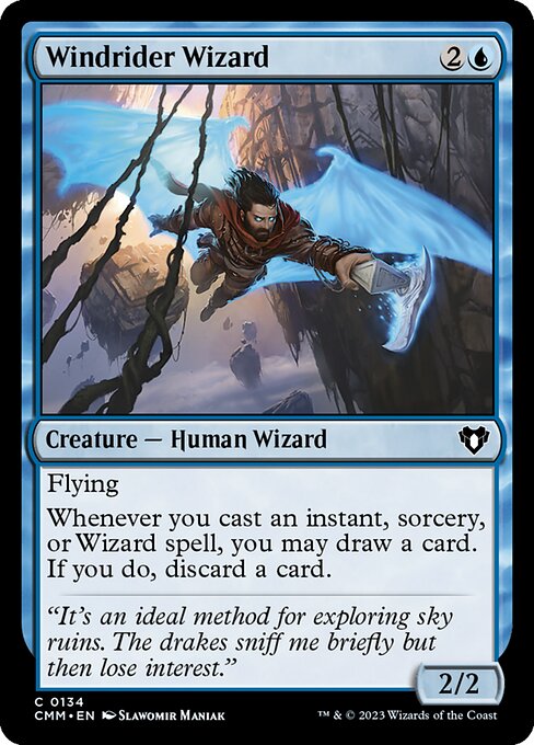 風乗りの魔術師/Windrider Wizard [CMM] [FOIL]