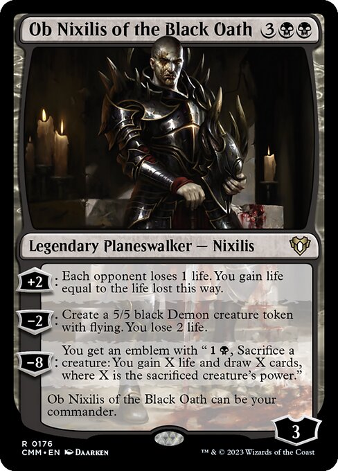 黒き誓約、オブ・ニクシリス/Ob Nixilis of the Black Oath [CMM] [FOIL]