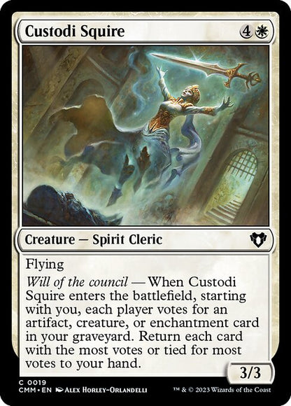 カストーディの従者/Custodi Squire [CMM] [FOIL]