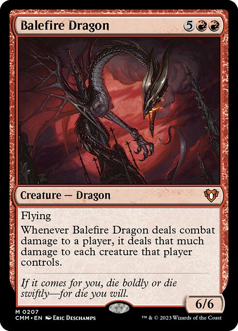 災火のドラゴン/Balefire Dragon [CMM] [FOIL]