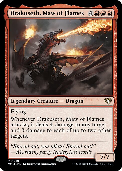 炎の大口、ドラクセス/Drakuseth, Maw of Flames [CMM] [FOIL]