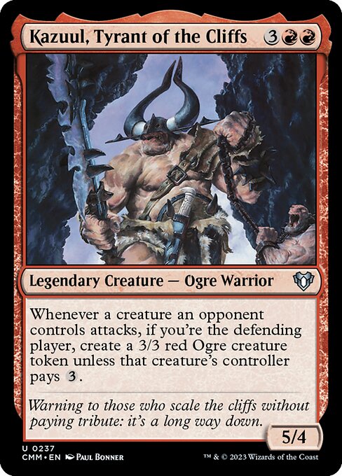 崖の暴君、カズール/Kazuul, Tyrant of the Cliffs [CMM] [FOIL]