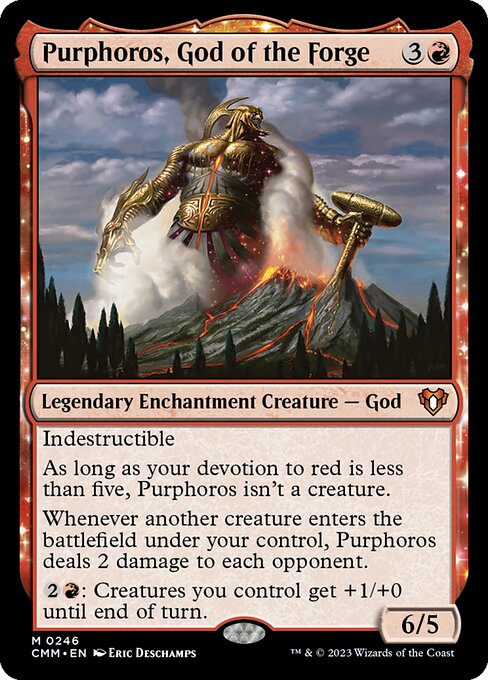 鍛冶の神、パーフォロス/Purphoros, God of the Forge [CMM] [FOIL]