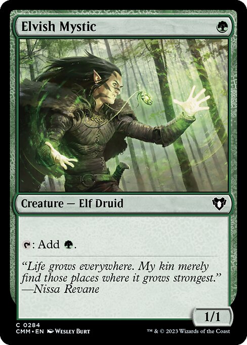 エルフの神秘家/Elvish Mystic [CMM] [FOIL]