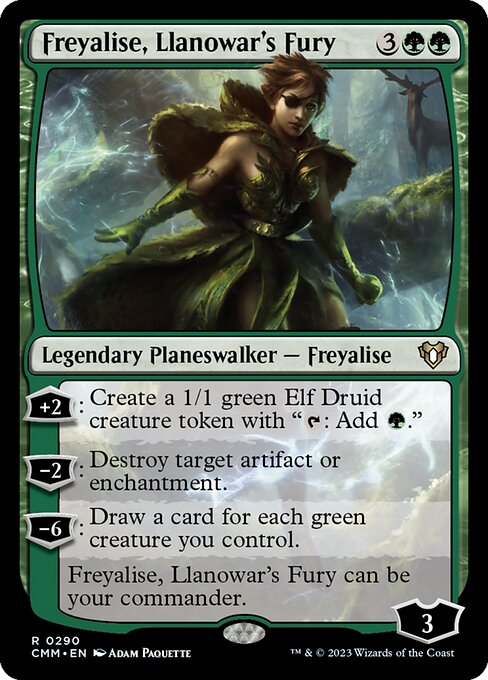 ラノワールの憤激、フレイアリーズ/Freyalise, Llanowar's Fury [CMM] [FOIL]