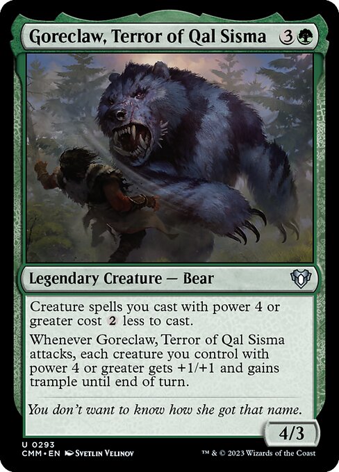 カル・シスマの恐怖、殺し爪/Goreclaw, Terror of Qal Sisma [CMM] [FOIL]