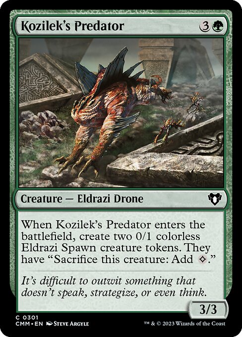 コジレックの捕食者/Kozilek's Predator [CMM] [FOIL]