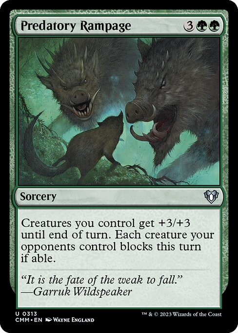 捕食者の暴力/Predatory Rampage [CMM] [FOIL]