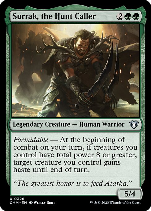 狩猟の統率者、スーラク/Surrak, the Hunt Caller [CMM] [FOIL]
