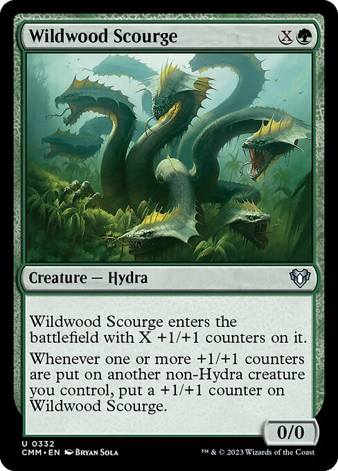 野生林の災い魔/Wildwood Scourge [CMM] [FOIL]