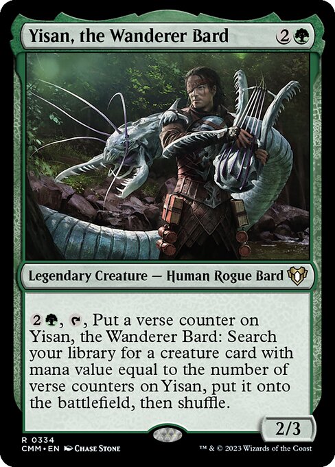 放浪の吟遊詩人、イーサーン/Yisan, the Wanderer Bard [CMM] [FOIL]