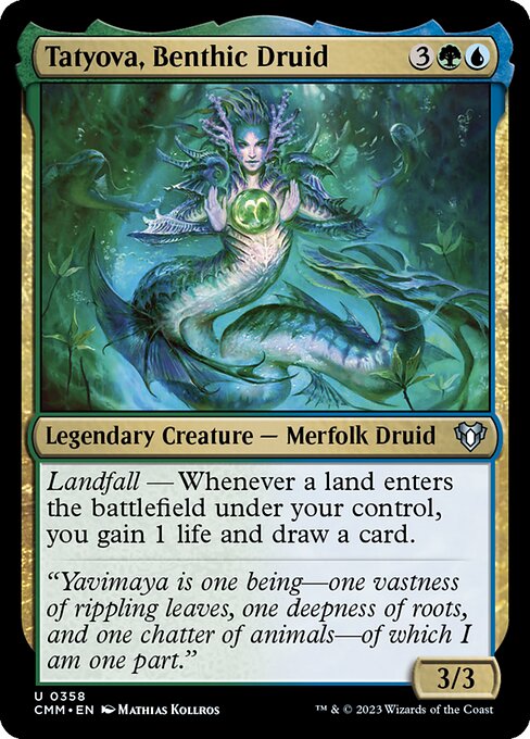 水底のドルイド、タトヨヴァ/Tatyova, Benthic Druid [CMM] [FOIL]