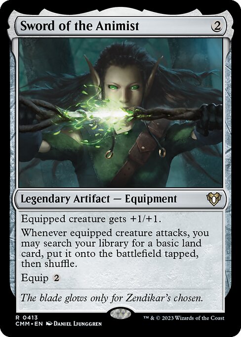 精霊信者の剣/Sword of the Animist [CMM] [FOIL]