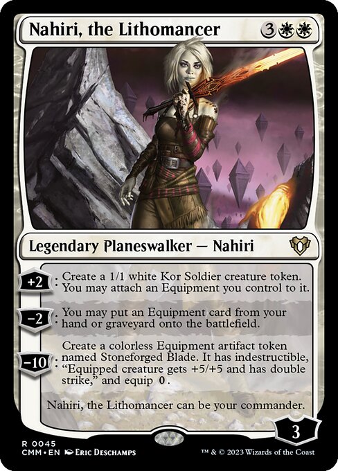 石術師、ナヒリ/Nahiri, the Lithomancer [CMM] [FOIL]