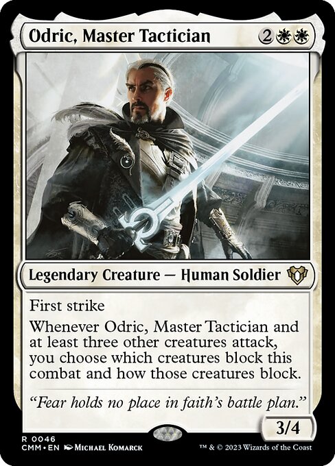 熟練の戦術家、オドリック/Odric, Master Tactician [CMM] [FOIL]