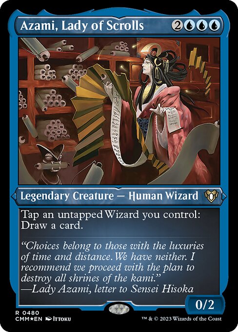 巻物の君、あざみ/Azami, Lady of Scrolls [CMM] [FOIL][エッチング]