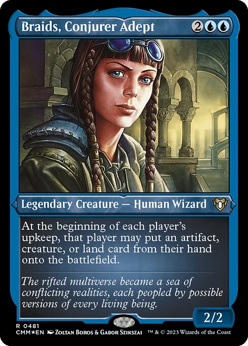 妖術の達人ブレイズ/Braids, Conjurer Adept [CMM] [FOIL][エッチング]