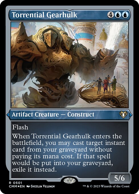 奔流の機械巨人/Torrential Gearhulk [CMM] [FOIL][エッチング]