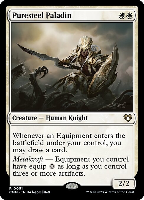 純鋼の聖騎士/Puresteel Paladin [CMM] [FOIL]