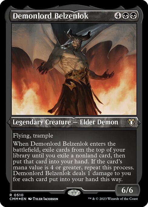 悪魔王ベルゼンロック/Demonlord Belzenlok [CMM] [FOIL][エッチング]