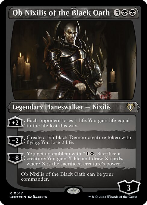 黒き誓約、オブ・ニクシリス/Ob Nixilis of the Black Oath [CMM] [FOIL][エッチング]