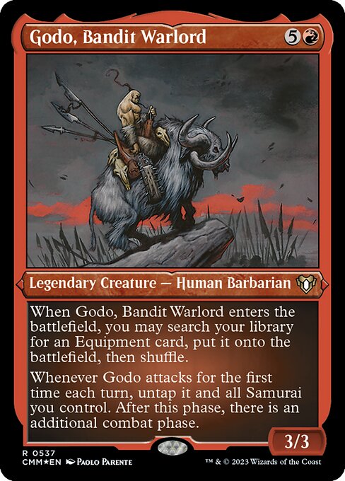 山賊の頭、伍堂/Godo, Bandit Warlord [CMM] [FOIL][エッチング]