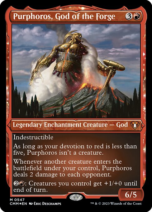 鍛冶の神、パーフォロス/Purphoros, God of the Forge [CMM] [FOIL][エッチング]