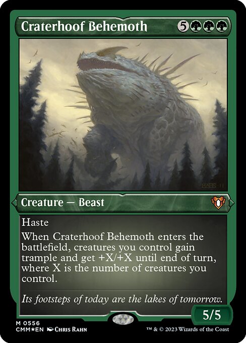 孔蹄のビヒモス/Craterhoof Behemoth [CMM] [FOIL][エッチング]