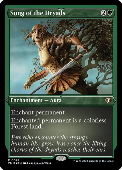 ドライアドの歌/Song of the Dryads [CMM] [FOIL][エッチング]