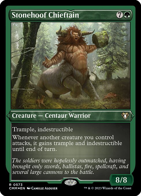 石蹄獣の酋長/Stonehoof Chieftain [CMM] [FOIL][エッチング]