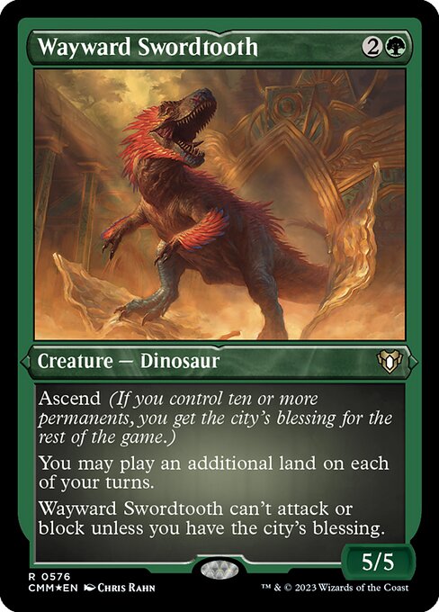 むら気な長剣歯/Wayward Swordtooth [CMM] [FOIL][エッチング]
