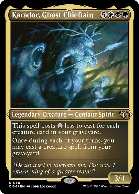 幽霊の酋長、カラドール/Karador, Ghost Chieftain [CMM] [FOIL][エッチング]